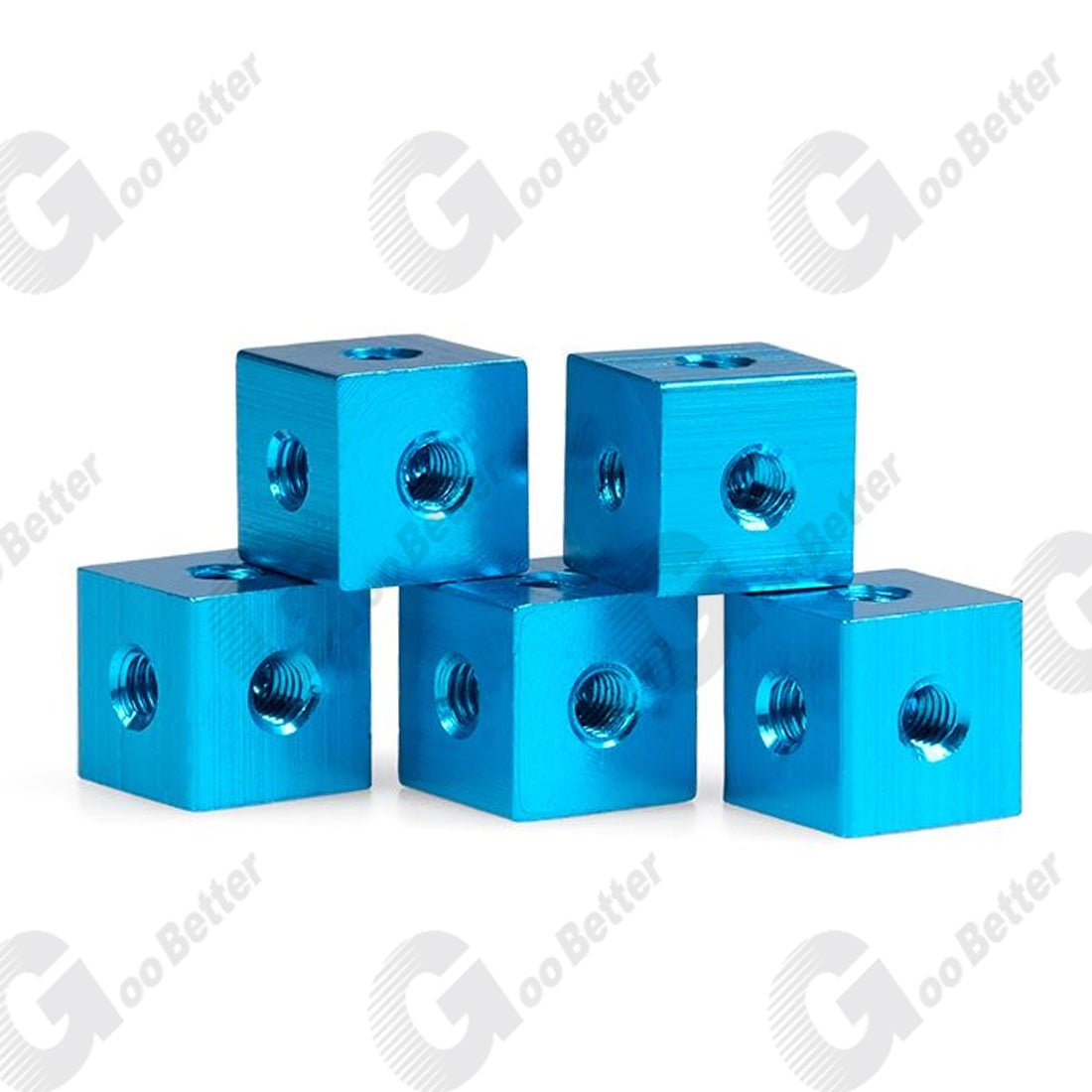 M3 Cube Connector Aluminium Fixing Bracket 10mm Square Spacer Standoff Tee 6 way - HomeDIYer