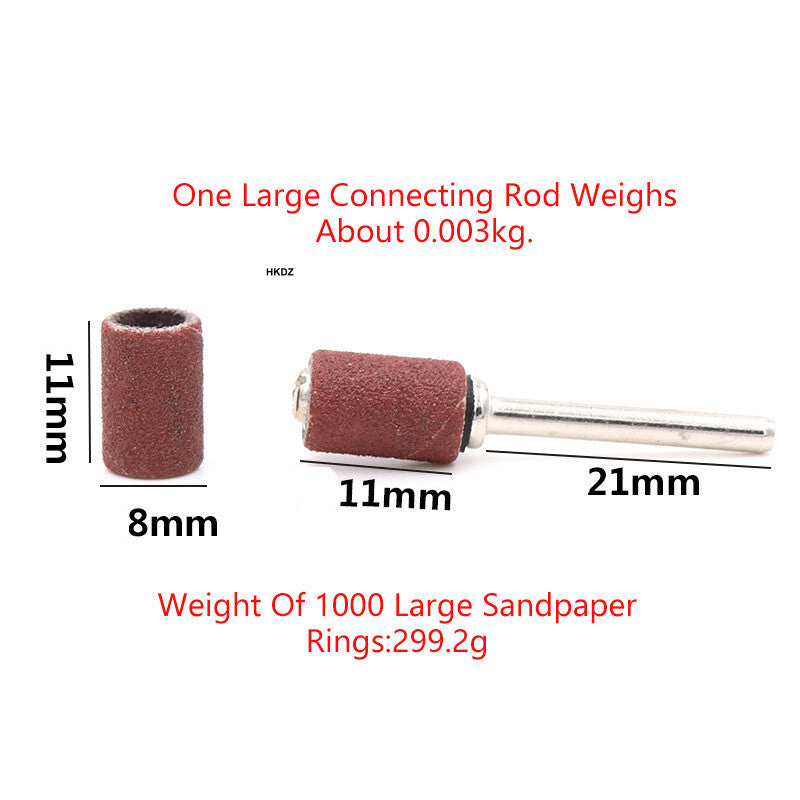 8mm/15mm Sanding Bands Ring Wheel Abrasive Sandpaper Grinding Drill 80#~600 Grit