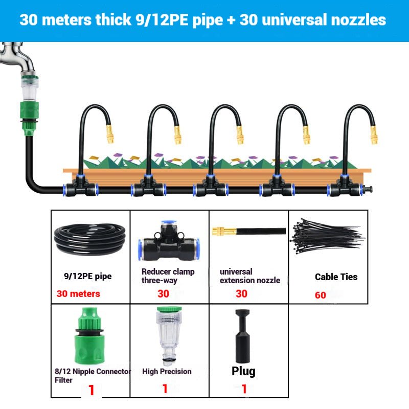 360° Curved Garden Automatic Irrigation System, Garden Grid Watering Sprinkler System DIY Irrigation Set for Greenhouse Yard Lawn Raised Garden Bed - HomeDIYer