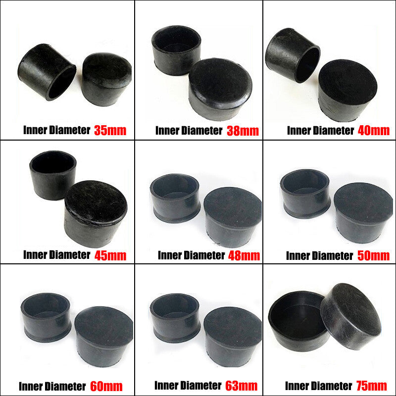 Close-up detail of rubber end cap showing grippy surface and flexible material