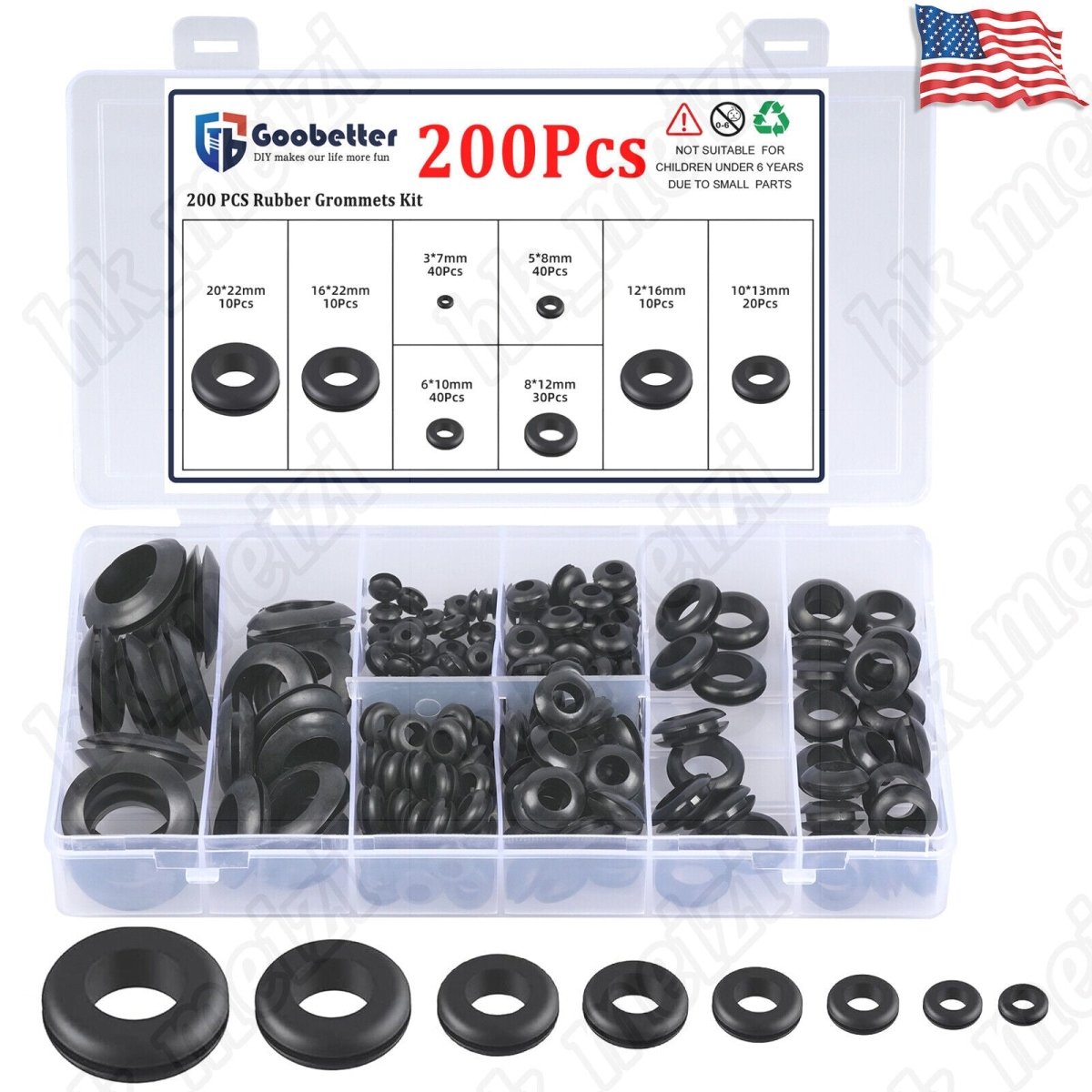 Rubber Grommet Assortment Kits Set Firewall Hole Electrical Wiring Gasket 200Pcs - HomeDIYer