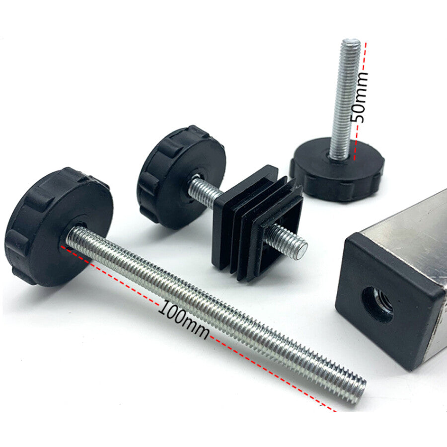 Application example showing adjustable feet used on kitchen table