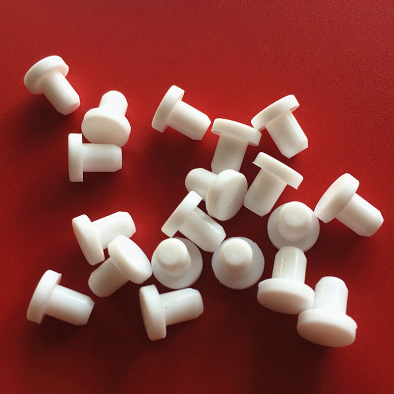 White Silicone Rubber Hole Plug Blanking End Cap Inserts Bung Solid Plugs 2.7mm~14mm