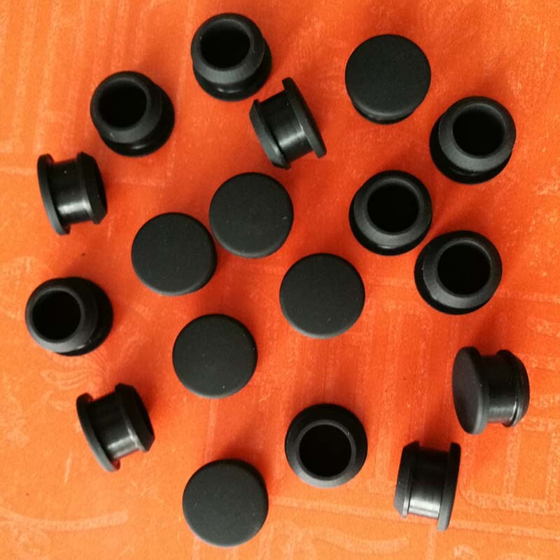 Black Snap-on Hole Plug Silicone Rubber Blanking End Caps Seal Stopper 2.5~14mm