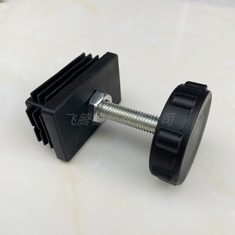 Installation demonstration showing easy assembly of nut plug and foot