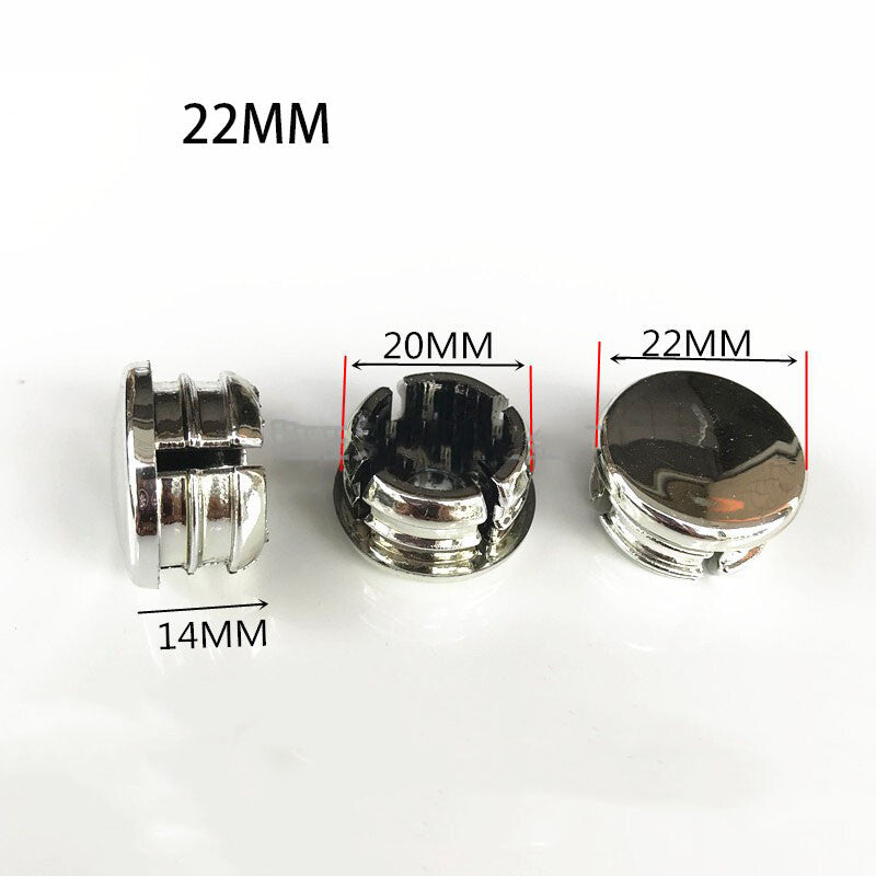 Round Plastic Blanking End Caps Tube Pipe Inserts Plating Hole Plug Dia 15~25mm