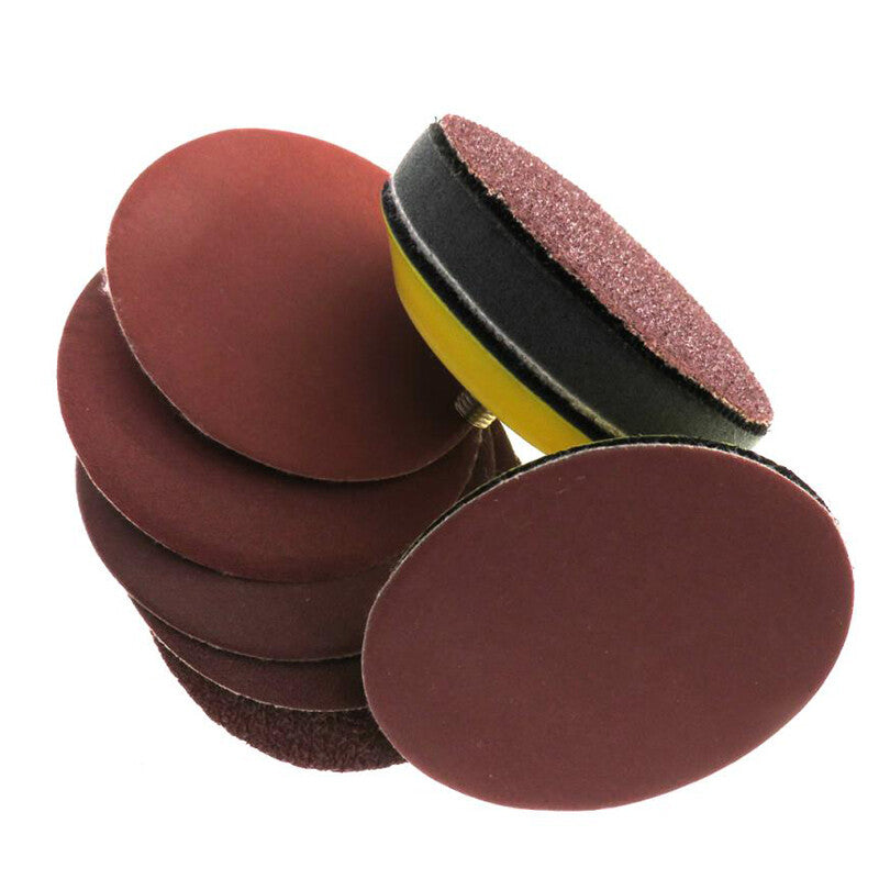Round Dry Wet Sanding Disc Sandpaper Hook Loop Red 1 inch 25mm 60-2000 Grit