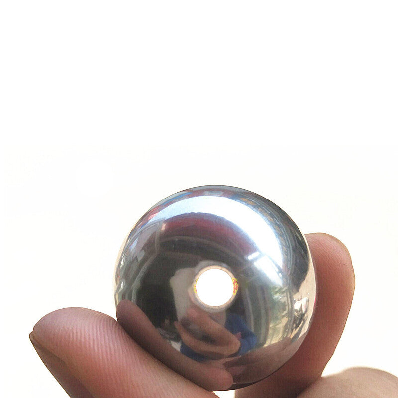 Unthreaded stainless steel beading balls with through hole