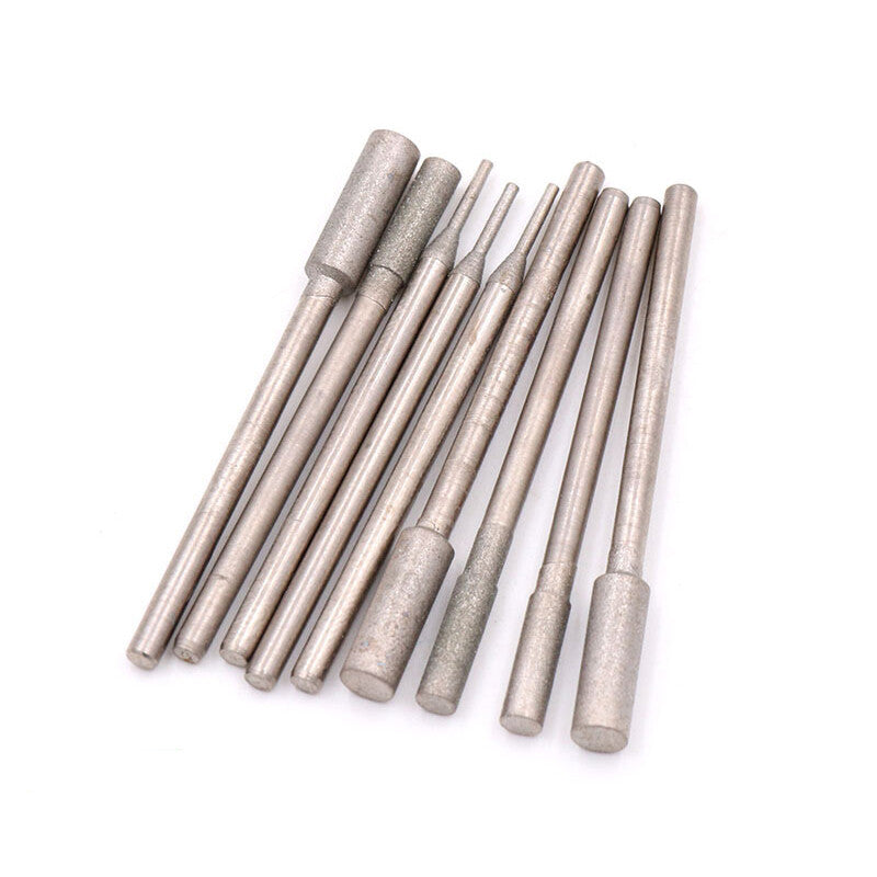 2.35mm Shank Cylindrical Grinding Head Jade Agate Polishing Tool 600/1200 Grit