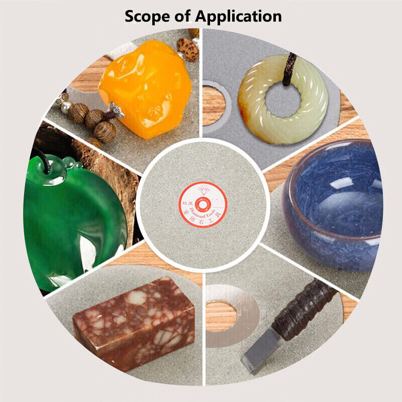 6 Inch 150mm Diamond Coated Flat Lap Wheel Polishing Grinding Disc 80-3000 Grit