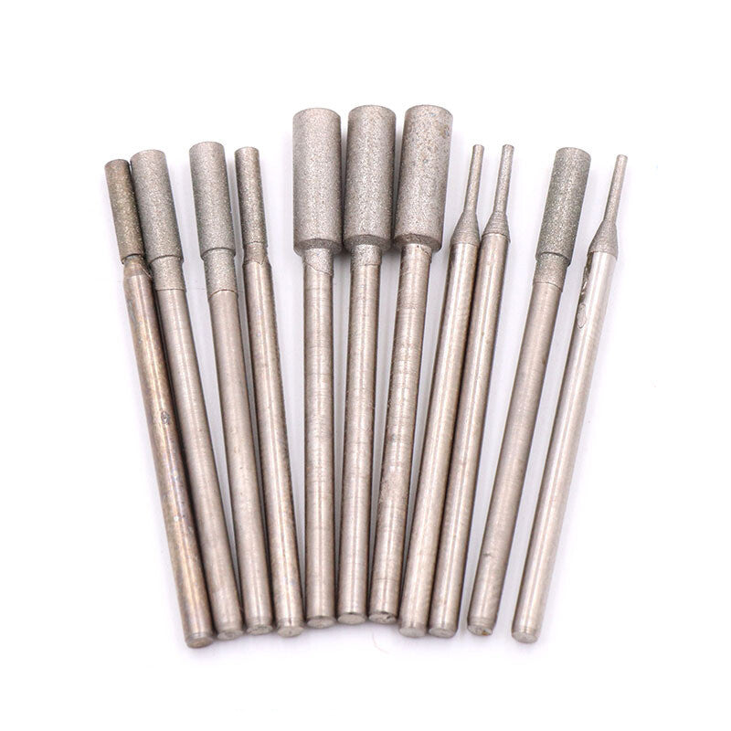 2.35mm Shank Cylindrical Grinding Head Jade Agate Polishing Tool 600/1200 Grit