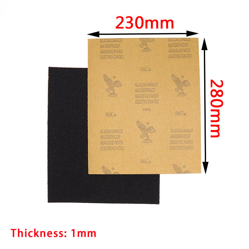 230mm*280mm Wet And Dry Sandpaper Abrasive Paper Polishing Sanding 60-2000 Grit