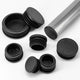 Black Round Plastic Blanking End Cap Caps Tube Pipe Inserts Plug Bung 12mm-76mm