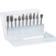 10x Double Cut Tungsten Carbide Rotary Burr Set 1/8" Drill Bits for Dremel Tool