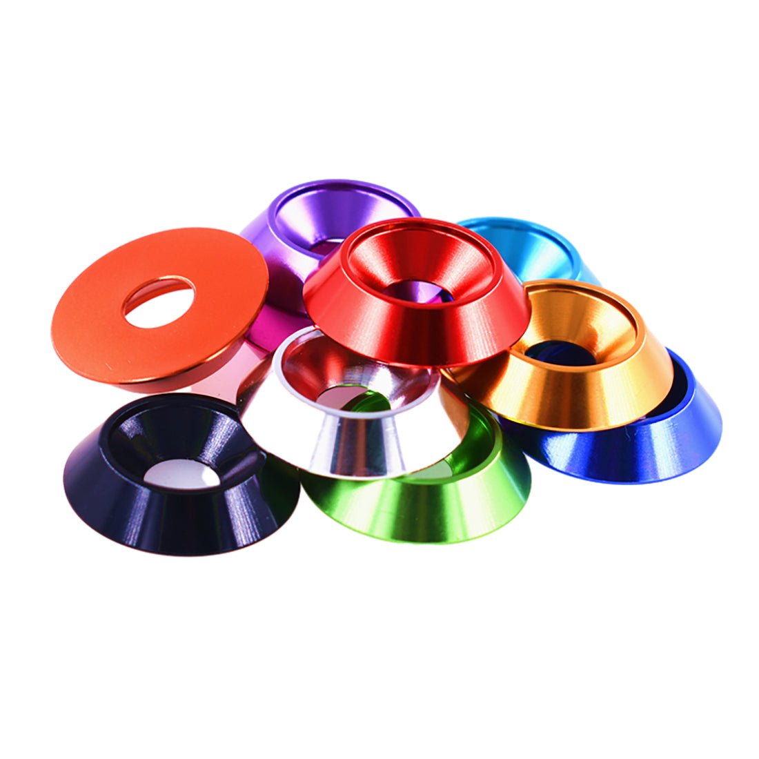 M4 M5 M6 M8 M10 M12 Countersunk Washers - Anodised Aluminium - Screws Cup Washers - HomeDIYer