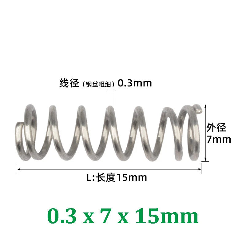 Compression Spring 0.2-0.5mm Wire Diameter Pressure Small Spring Stainless Steel