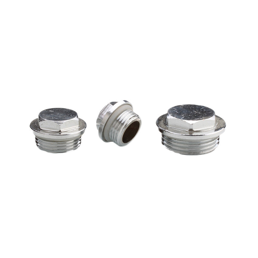 Brass BSP Blanking Cap Plug — 1/8" to 2" Male & Female Stop End with Washer