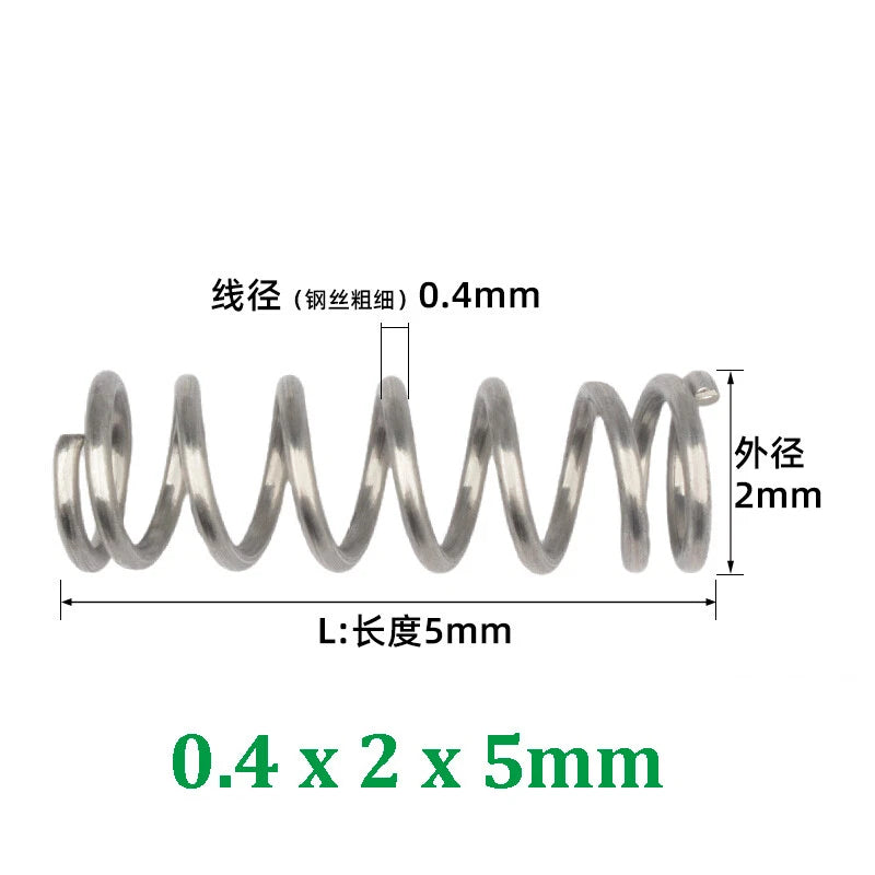 Compression Spring 0.2-0.5mm Wire Diameter Pressure Small Spring Stainless Steel
