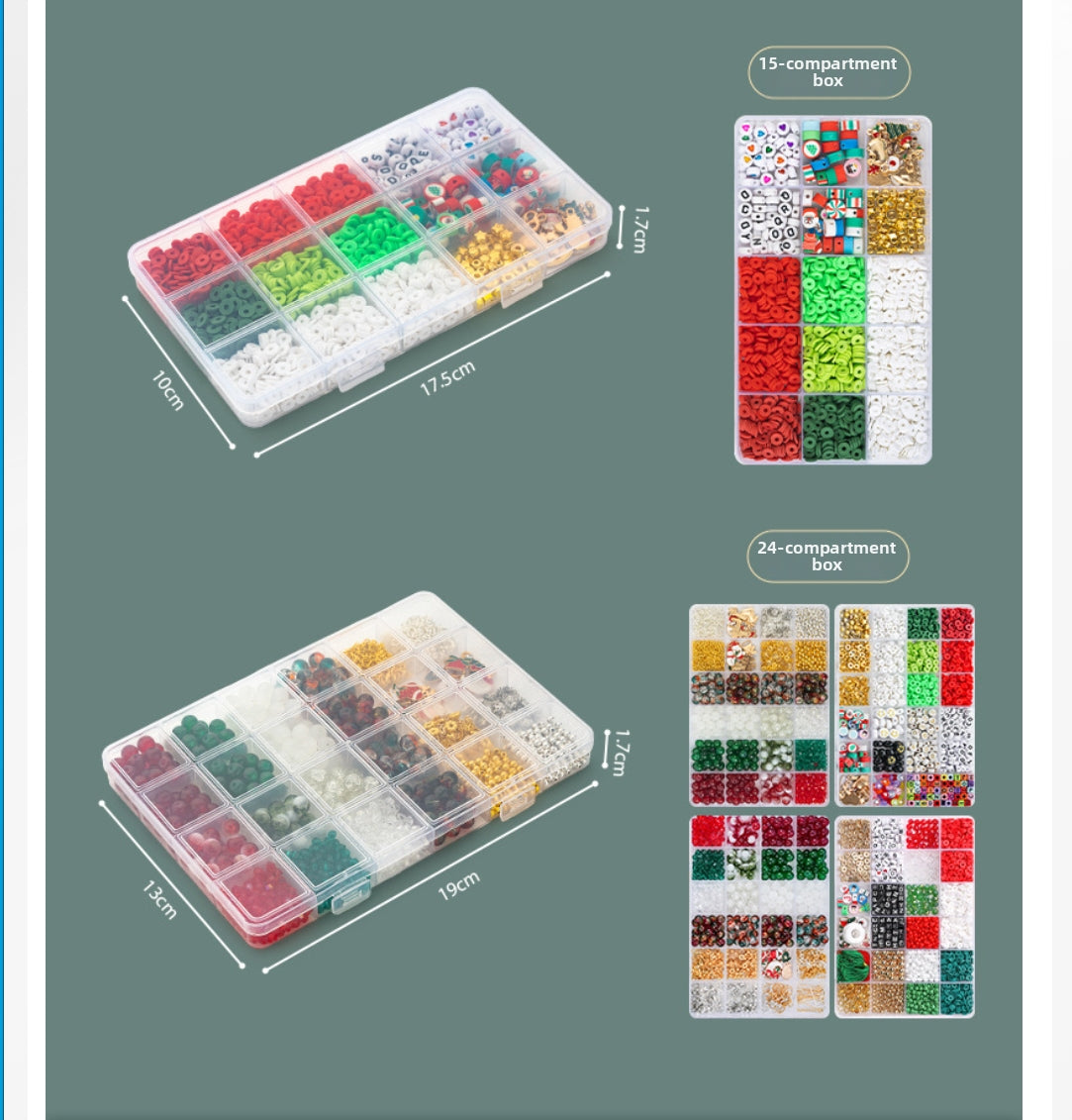 Christmas Bead DIY Jewelry Making Kit – Bracelet & Necklace Accessory Sets, 16 Variants