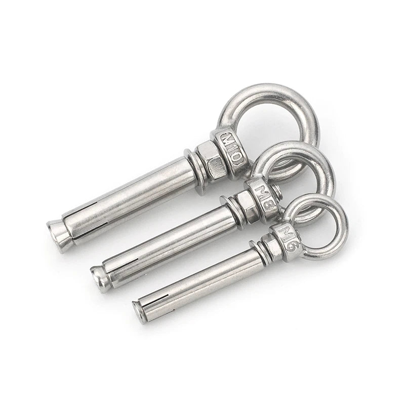 304 Stainless Steel Expansion Eyebolts – Ring Expansion Bolts M6 M8 M10 M12