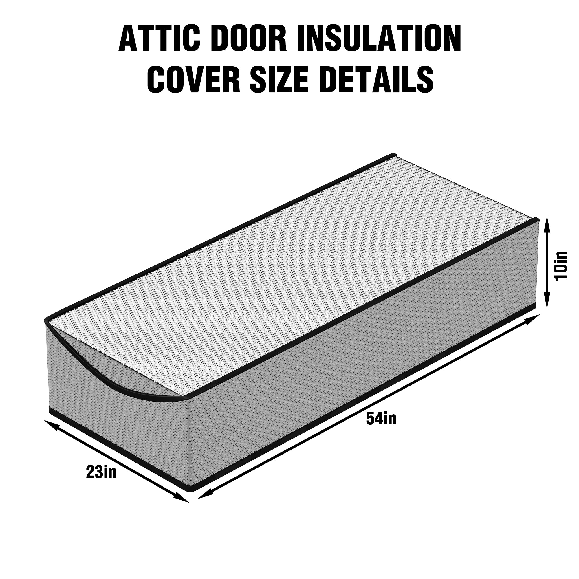 Pull‑Down Aluminum Attic Ladder with Insulated Zippered Cover – 22.5" x 54" Opening, Fits 7'8" to 10'3" Ceilings