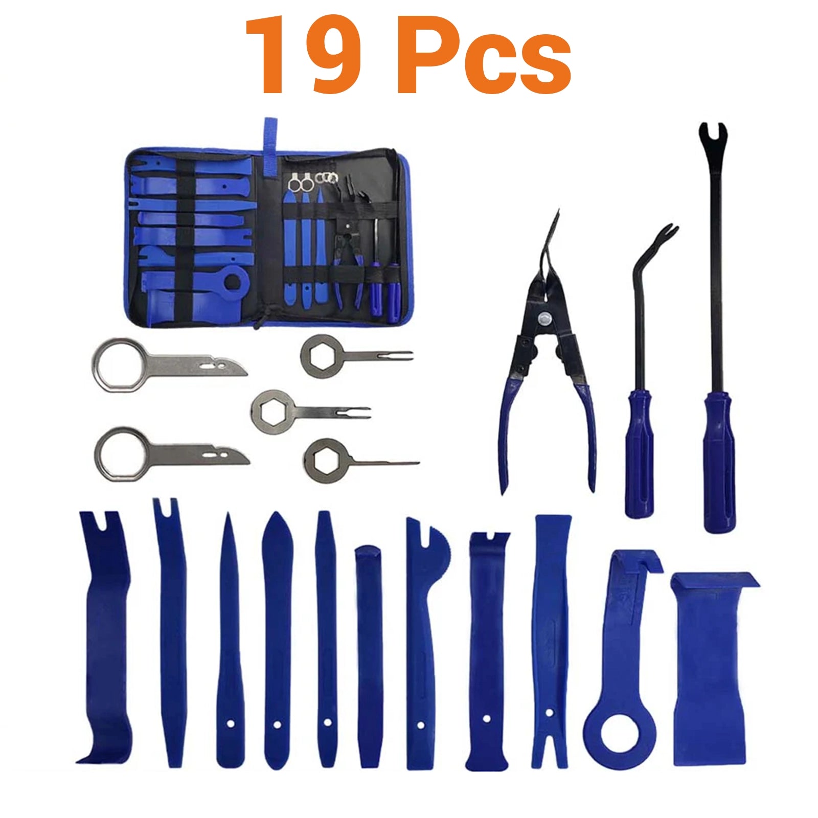 Interior Dash Part Remover Set Plastic Installer Pry Tool Kit Trim Removal Wedge - HomeDIYer