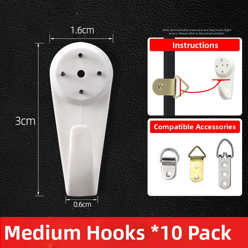 Invisible No-Drill Wall Hooks – Damage-Free Picture Hanging Nails for Frames & Wedding Photos