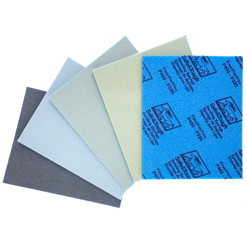 Sponge Polishing Block Pad Sandpaper Dry And Wet Two Grinding Coarse ~ Super Fin