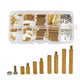 120pcs M2 Spacer Bolts Spacer Brass Inside-Outside Bolts Nuts Set