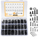 1225x M2-M5 Button Head Hex Screws Bolts Nuts+Flat Washers Set 10.9 High Tensile