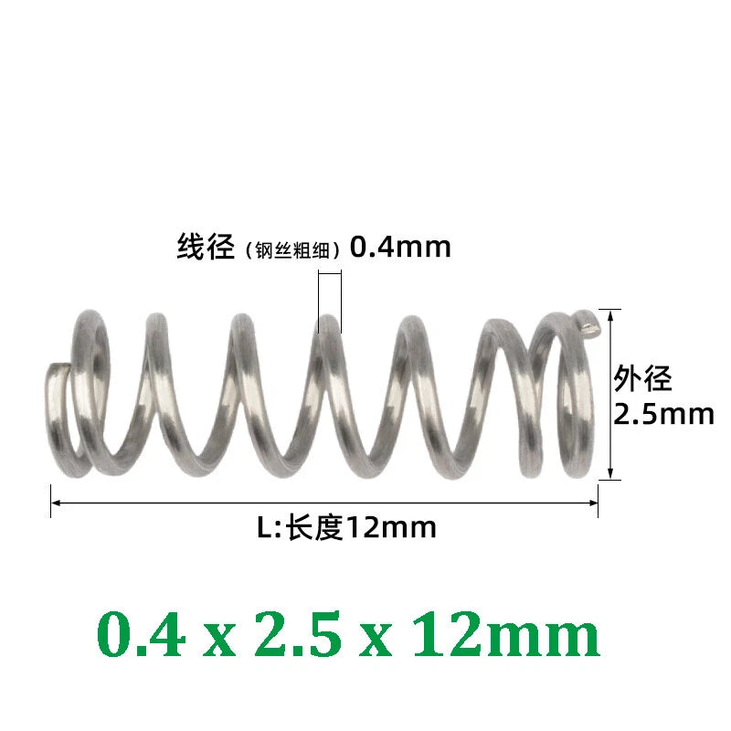 Compression Spring 0.2-0.5mm Wire Diameter Pressure Small Spring Stainless Steel