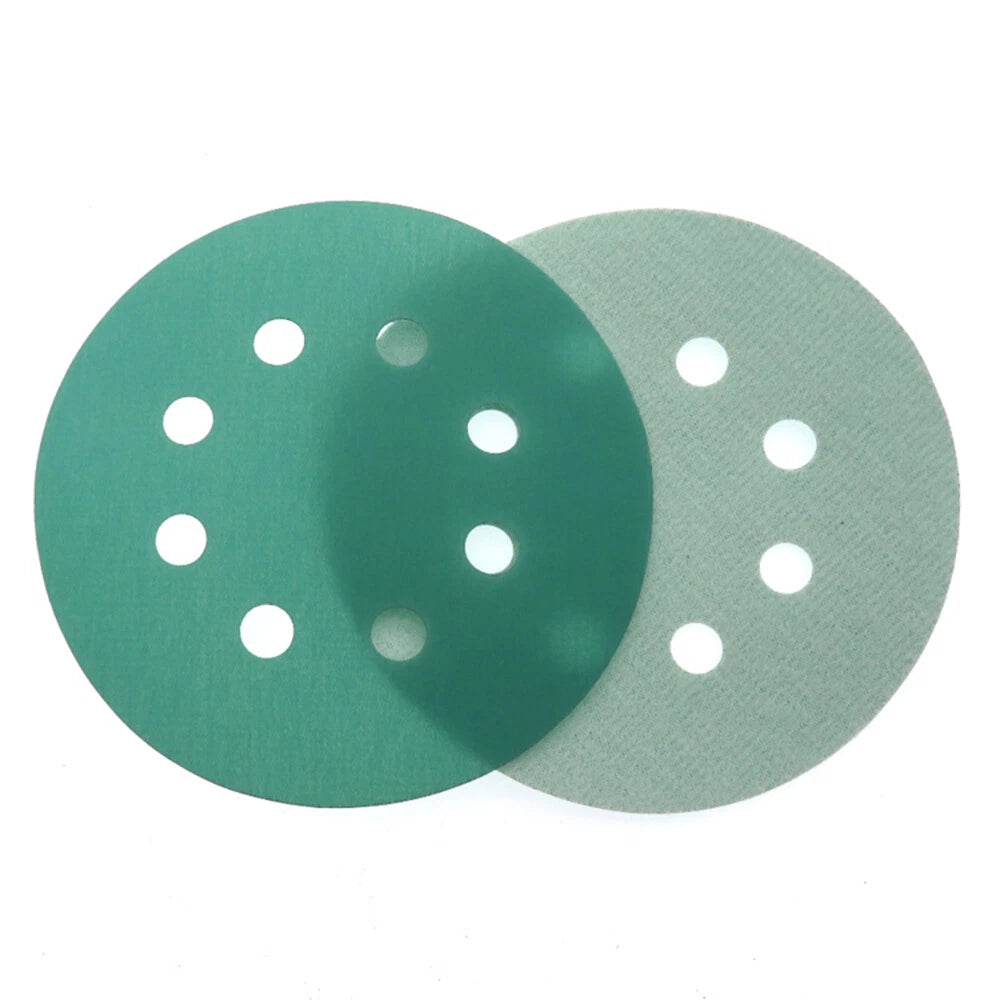 125mm Wet and Dry Sanding Disc 5'' Hook Loop 8 Hole Sandpaper Pad Orbital Sander