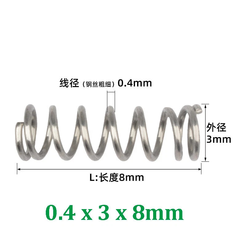 Compression Spring 0.2-0.5mm Wire Diameter Pressure Small Spring Stainless Steel