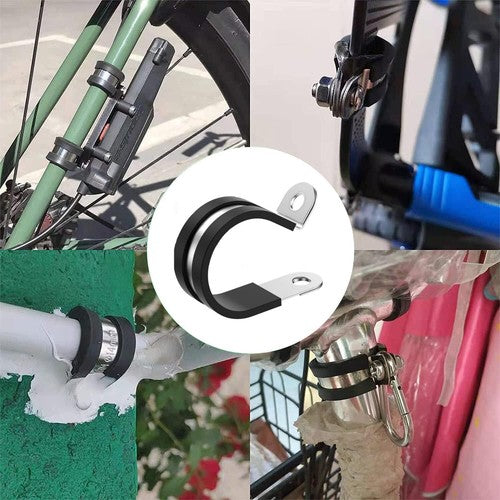 Rubber Lined P Clip Stainless Steel 6mm-70mm Sizes Pipe Cable Hose Clamp P-Clips