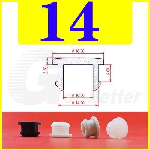 Snap-On Hole Plug Grey Silicone Rubber Blanking Seal Bung Pipe Tube (2.5-60.6mm)