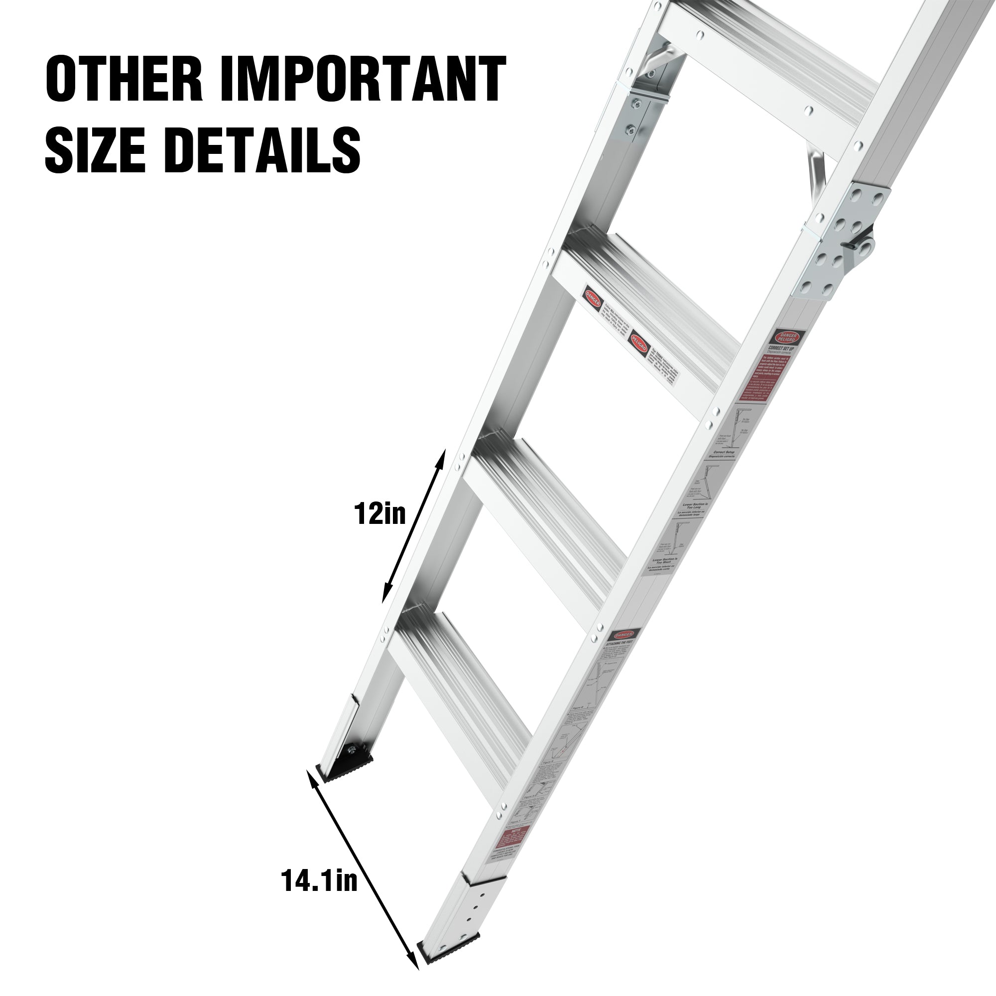Pull‑Down Aluminum Attic Ladder with Insulated Zippered Cover – 22.5" x 54" Opening, Fits 7'8" to 10'3" Ceilings