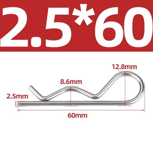 R Clip Stainless Steel 304 A2 Beta Pins 1.0mm 1.2mm 1.5mm 2mm 2.5mm 3mm 4mm 5m