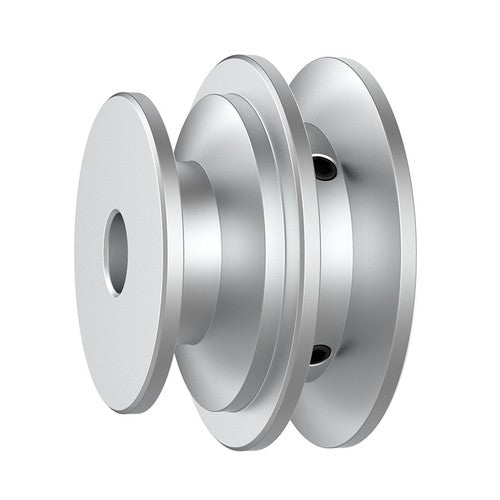 OD 32-60mm Double V-Groove Aluminum Drive Pulley For O(Z)-Section V-Belt Pulleys