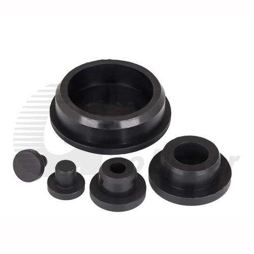 Snap-On Hole Plug Silicone Rubber Blanking Seal Bung Pipe Tube (2.5-60mm) Black