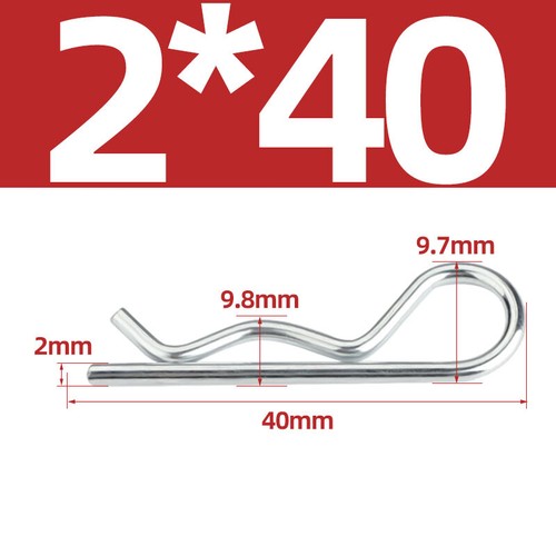 Heavy Duty Hitch Pins Clip -Spring Retaining R Clip M1~M7 x 16~150mm for Trailer