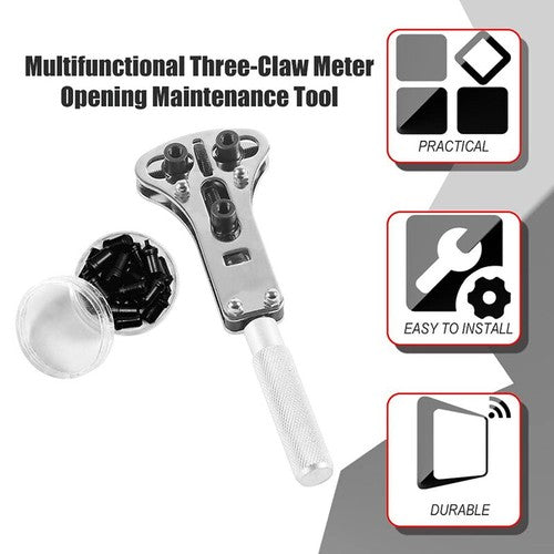 Watch Back Case Opener Screw Wrench Cover Remover Battery Change Repair Tool Kit