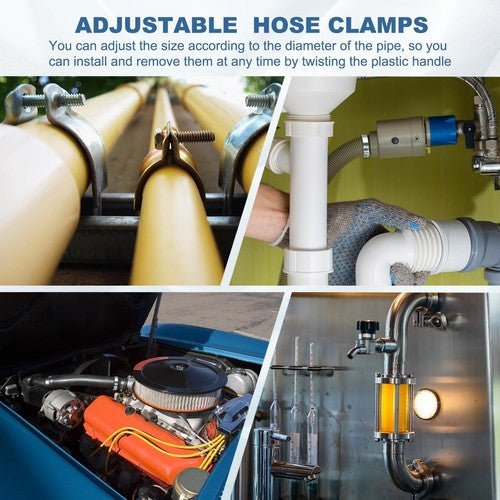 6mm - 31mm Mini Hose Clip Jubilee hose Clamps Fuel Line Diesel Petrol Pipe 10 Pack - HomeDIYer