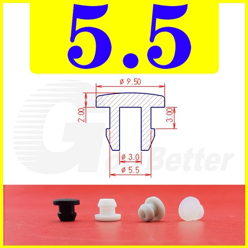 Snap-On Hole Plug Silicone Rubber Blanking Seal Bung Pipe Tube (2.5-60mm) Black