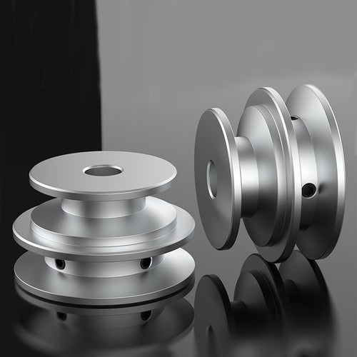 OD 32-60mm Double V-Groove Aluminum Drive Pulley For O(Z)-Section V-Belt Pulleys