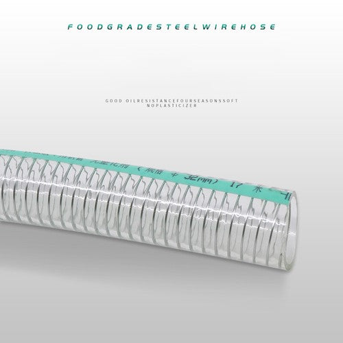 PVC Braided Wire Reinforced Food Grade Hose Pipe — Ø 16–125mm, 1M