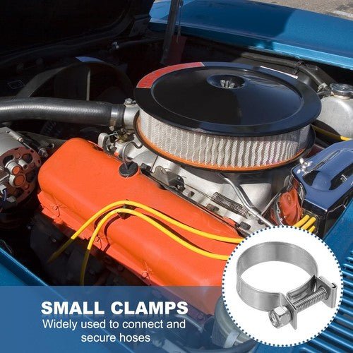 6mm - 31mm Mini Hose Clip Jubilee hose Clamps Fuel Line Diesel Petrol Pipe 10 Pack - HomeDIYer