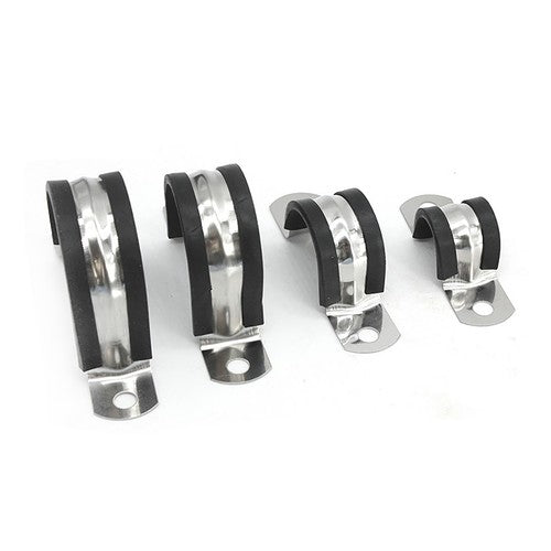 Rubber Lined P-Clips Stainless Steel 304 Pipe Clamps Sizes 6mm to 200mm W4