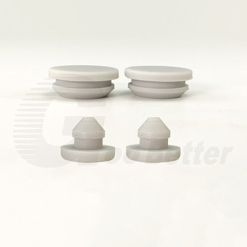 Snap-On Hole Plug Grey Silicone Rubber