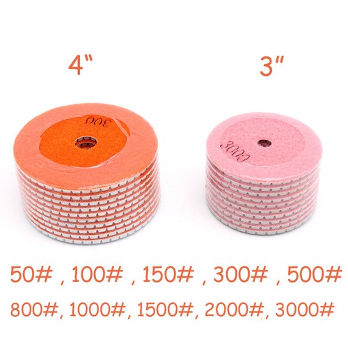 Diamond Polishing Pad 3" / 4" Buffing Pads Grinding Disc Granite Stone Marble