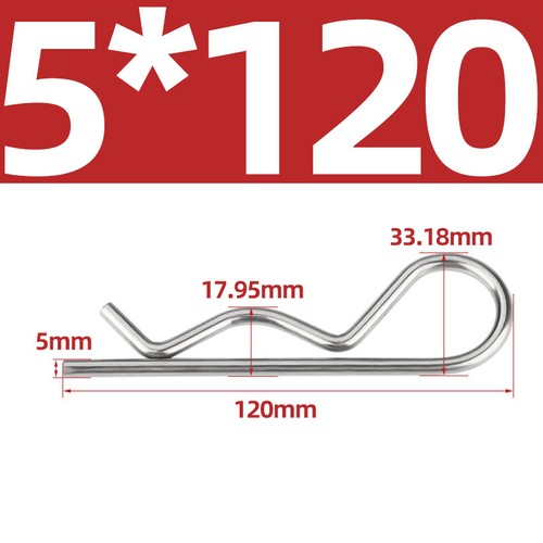R Clip Stainless Steel 304 A2 Beta Pins 1.0mm 1.2mm 1.5mm 2mm 2.5mm 3mm 4mm 5m